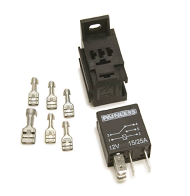 Painless Performance Micro Relay w/Base & Terminals 80136 Painless Performance Micro Relay w/Base & Terminals 80136
