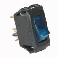 Painless Wiring - Painless Wiring Small Rocker Switch (On/Off; Blue Lighted) 80412 - Image 1