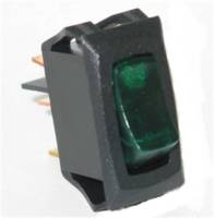 Painless Wiring - Painless Wiring Small Rocker Switch (On/Off; Green Lighted) 80413 - Image 1