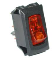 Painless Wiring - Painless Wiring Small Rocker Switch (On/Off; Amber Lighted) 80414 - Image 1
