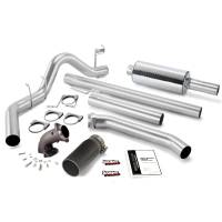 Banks Power - Banks Power Monster Exhaust System with Power Elbow, Single Exit, Black Round Tip 48638-B - Image 1