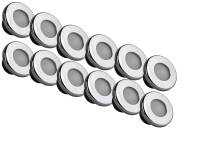 Rigid Industries - Rigid Industries Courtesy 12-Pack: Cool White & Red, Chrome Trim Ring 40212 - Image 1