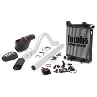 Banks Power - Banks Power Big Hoss Bundle, Complete Power System with Single Exhaust, Black Tip 46162-B - Image 1