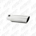 MBRP Exhaust 3.5" OD, 2.25" inlet, 12" in length, Angled Cut Rolled End, Clampless-no weld T5147