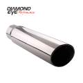 Diamond Eye Performance TIP; BOLT-ON ROLLED ANGLE CUT; 4in. ID X 5in. OD X 12in. LONG; 304 ST 4512BRA