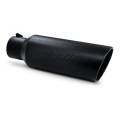 MBRP Exhaust Tip, 6" O.D., Rolled end, 4" inlet 18" in length, Black Coated T5130BLK